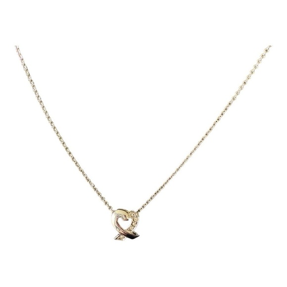 NWOT-SILVER TONE NECKLACE WITH HEART PENDANT - Picture 2 of 4